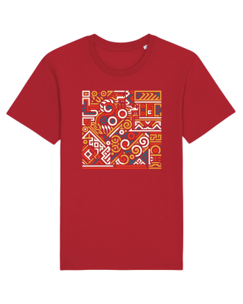 ABSTRACT GEOMETRIC 7 Red