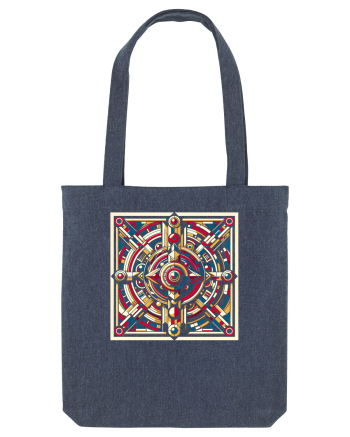ABSTRACT GEOMETRIC 8 Midnight Blue