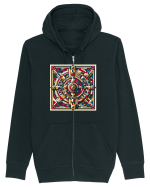 ABSTRACT GEOMETRIC 8 Hanorac cu fermoar Unisex Connector