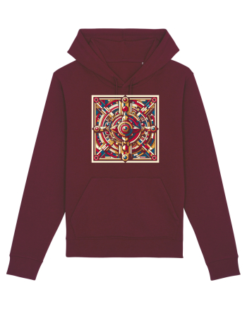 ABSTRACT GEOMETRIC 8 Burgundy