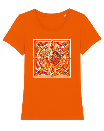 ABSTRACT GEOMETRIC 8 Bright Orange