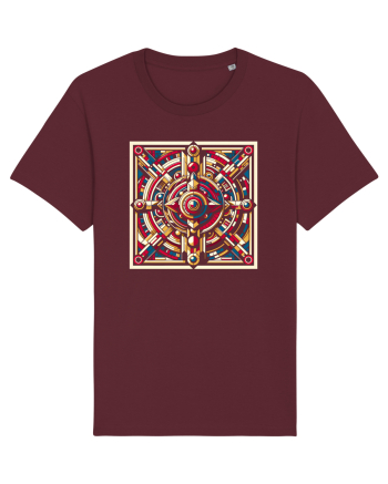 ABSTRACT GEOMETRIC 8 Burgundy