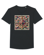 ABSTRACT GEOMETRIC 8 Tricou mânecă scurtă guler larg Bărbat Skater