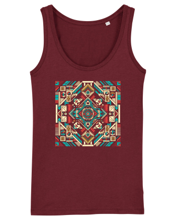 ABSTRACT GEOMETRIC MINIMALIST 8 Burgundy