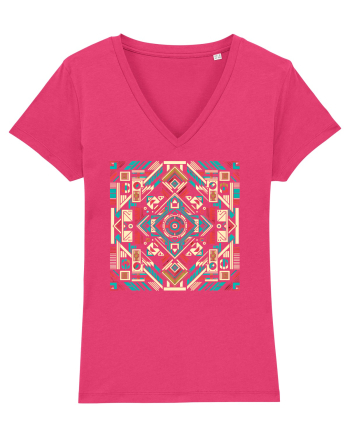 ABSTRACT GEOMETRIC MINIMALIST 8 Raspberry