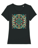 ABSTRACT GEOMETRIC MINIMALIST 8 Tricou mânecă scurtă guler larg fitted Damă Expresser