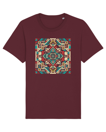 ABSTRACT GEOMETRIC MINIMALIST 8 Burgundy