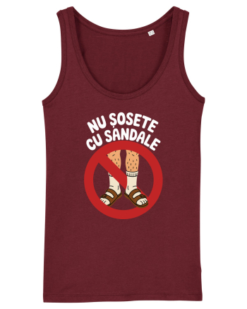 Nu Sosete cu Sandale Burgundy