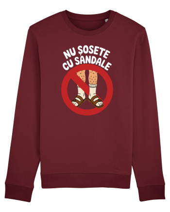 Nu Sosete cu Sandale Burgundy