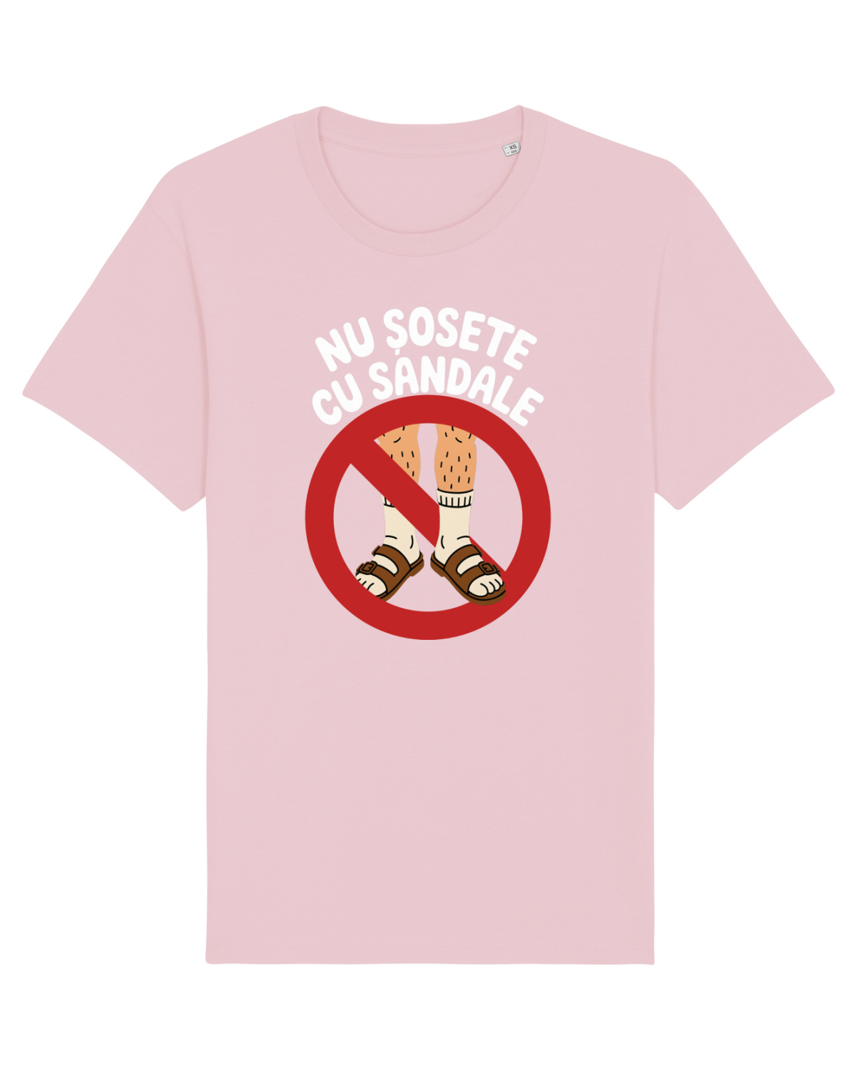 Tricou mânecă scurtă Unisex Rocker Cotton Pink