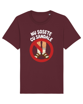 Nu Sosete cu Sandale Burgundy