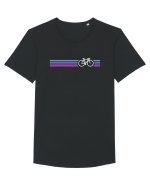 Retro Cycling Purple Tricou mânecă scurtă guler larg Bărbat Skater