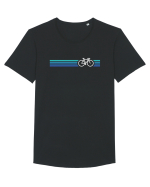 Retro Cycling Blue Tricou mânecă scurtă guler larg Bărbat Skater