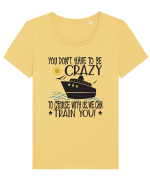 CRAZY CRUISE Tricou mânecă scurtă guler larg fitted Damă Expresser