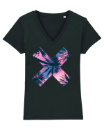 X Palms Tricou mânecă scurtă guler V Damă Evoker