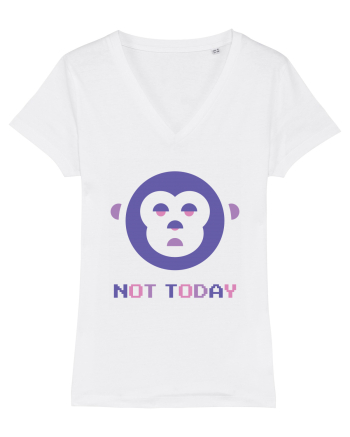 Not Today Monkey White