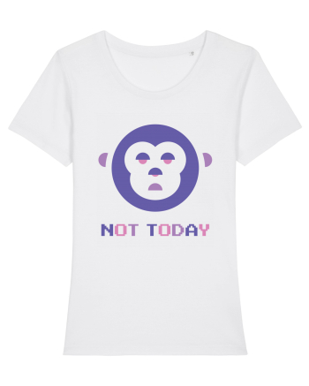 Not Today Monkey White