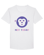 Not Today Monkey Tricou mânecă scurtă guler larg Bărbat Skater