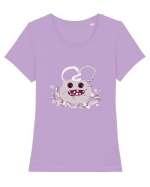 Hungry Monster Tricou mânecă scurtă guler larg fitted Damă Expresser