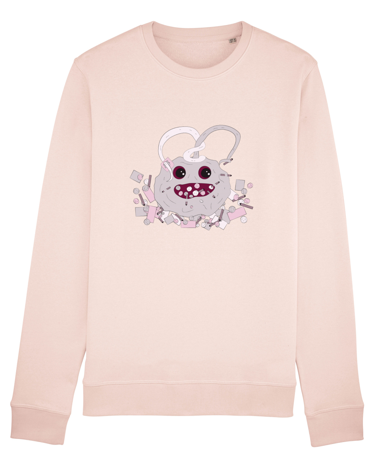 Bluză mânecă lungă Unisex Rise Candy Pink