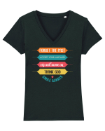 Rezoluțiile zilei Tricou mânecă scurtă guler V Damă Evoker