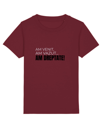 AM VENIT, am văzut,  AM DREPTATE! Burgundy