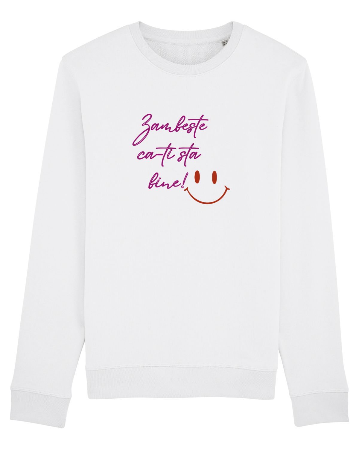 Bluză mânecă lungă Unisex Rise White