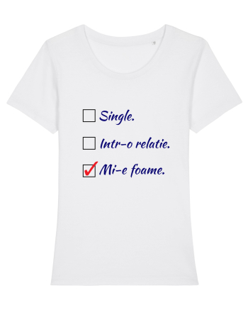Single. Într-o relație. Mie foame. White