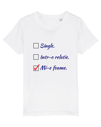 Single. Într-o relație. Mie foame. White