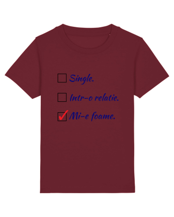 Single. Într-o relație. Mie foame. Burgundy