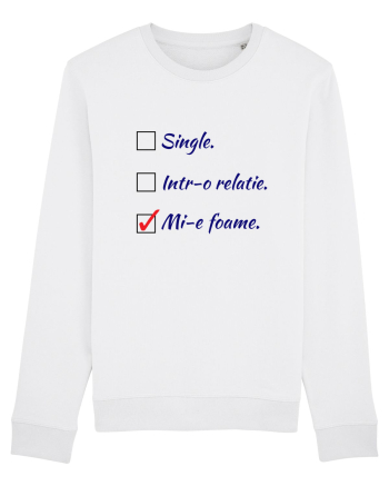 Single. Într-o relație. Mie foame. White