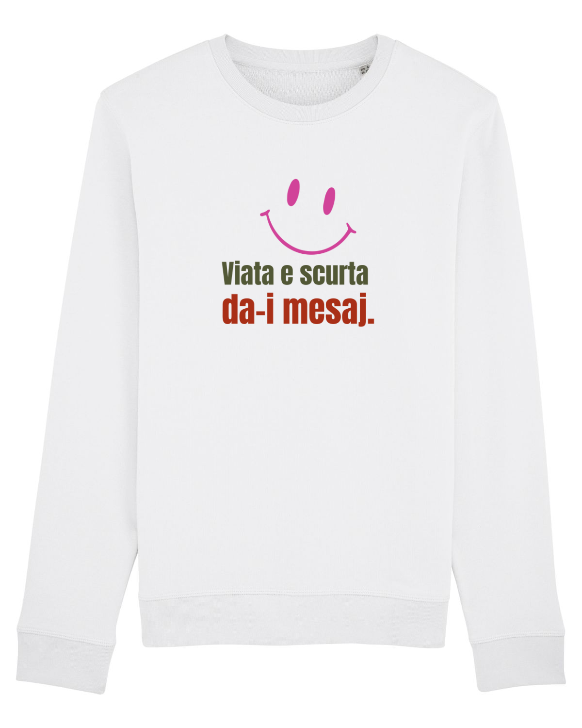 Bluză mânecă lungă Unisex Rise White