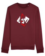 DARK (rosu, alb) Bluză mânecă lungă Unisex Rise
