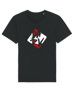 DARK (rosu, alb) Tricou mânecă scurtă Unisex Rocker