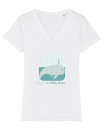 I'm Whale, Thanks! Tricou mânecă scurtă guler V Damă Evoker