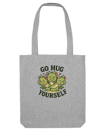 Go hug yourself - dragon style Heather Grey