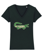 Eat Fascists Tricou mânecă scurtă guler V Damă Evoker