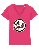 Happy  Hallo - oops! Tricou mânecă scurtă guler V Damă Evoker