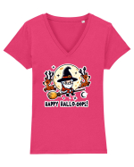Happy  Hallo - oops! 3 Tricou mânecă scurtă guler V Damă Evoker