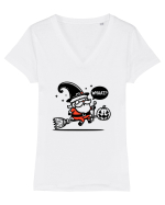 Happy  Hallo - oops! Whaat? 2 Tricou mânecă scurtă guler V Damă Evoker