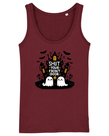Shut yout front door - 2 ghosts Burgundy