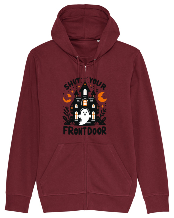 Shut your front door - cute  ghost Burgundy
