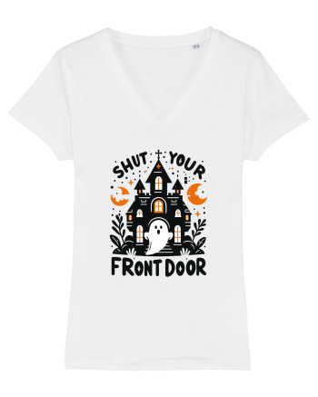 Shut your front door - cute  ghost White