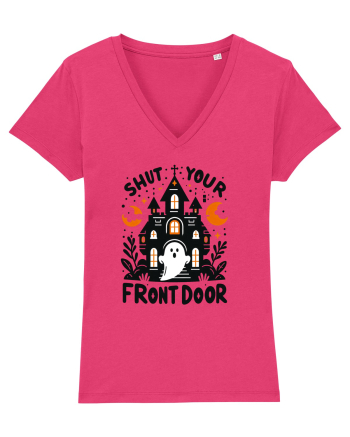 Shut your front door - cute  ghost Raspberry