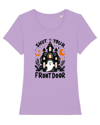 Shut your front door - cute  ghost Lavender Dawn