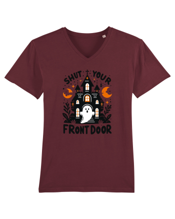 Shut your front door - cute  ghost Burgundy