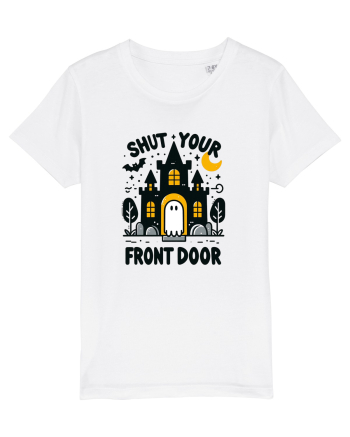 Shut your front door - cute yellow  ghost White