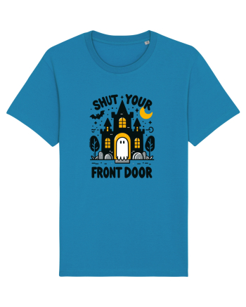 Shut your front door - cute yellow  ghost Azur