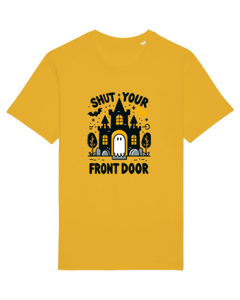 Shut your front door - cute yellow  ghost Spectra Yellow