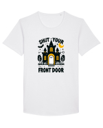 Shut your front door - cute yellow  ghost Tricou mânecă scurtă guler larg Bărbat Skater